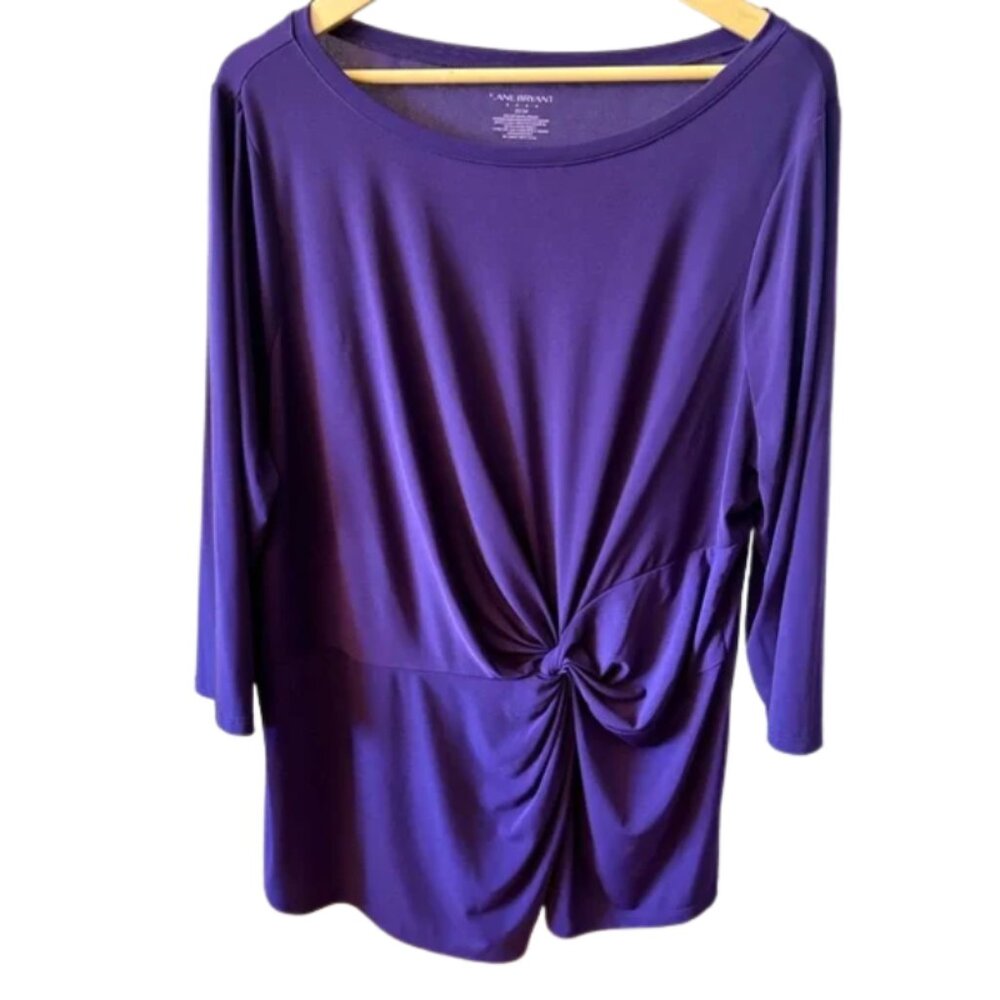 Lane Bryant Purple Knot Front Top Women’s 22/24 Plus Size